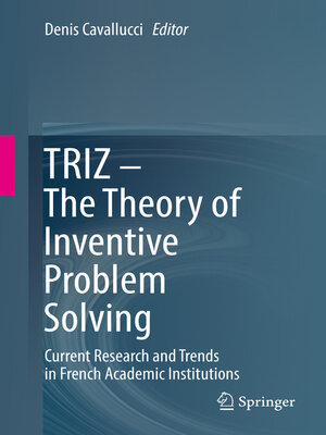 cover image of TRIZ – the Theory of Inventive Problem Solving
